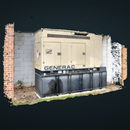 An interactive point cloud of a power generator